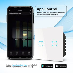 2-Way Smart Touch Switch White