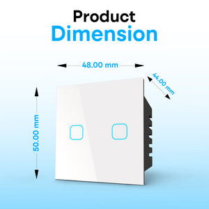 2 Gang Smart Touch Switch White