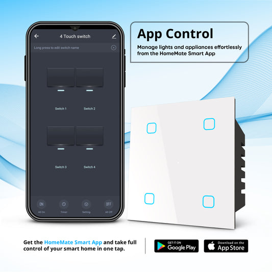 Smart Fan Regulator Touch Switch White