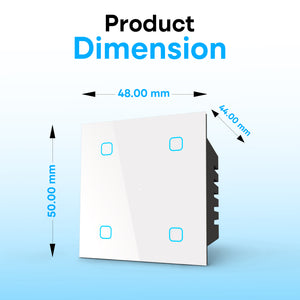4 Gang Smart Touch Switch White