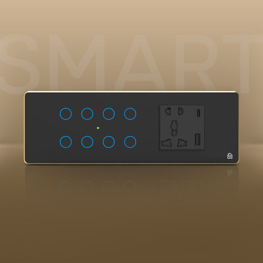Smart Touch Panel 8 Switch 1 Socket