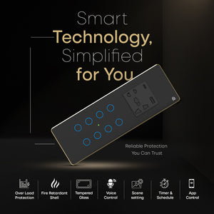 Smart Touch Panel 8 Switch 1 Socket