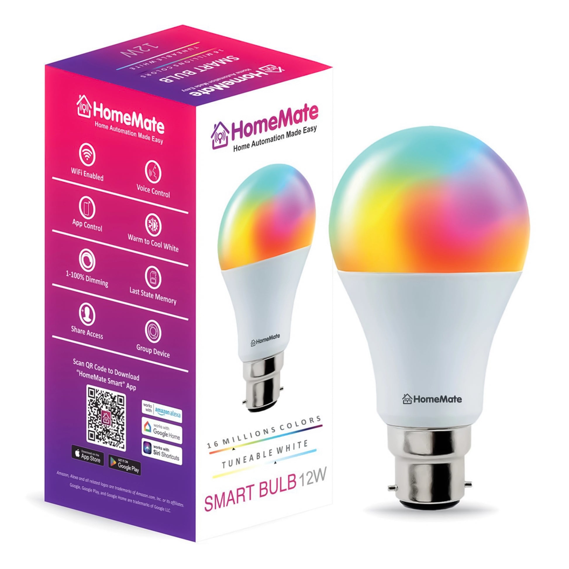 Smart RGB+CCT LED Bulb