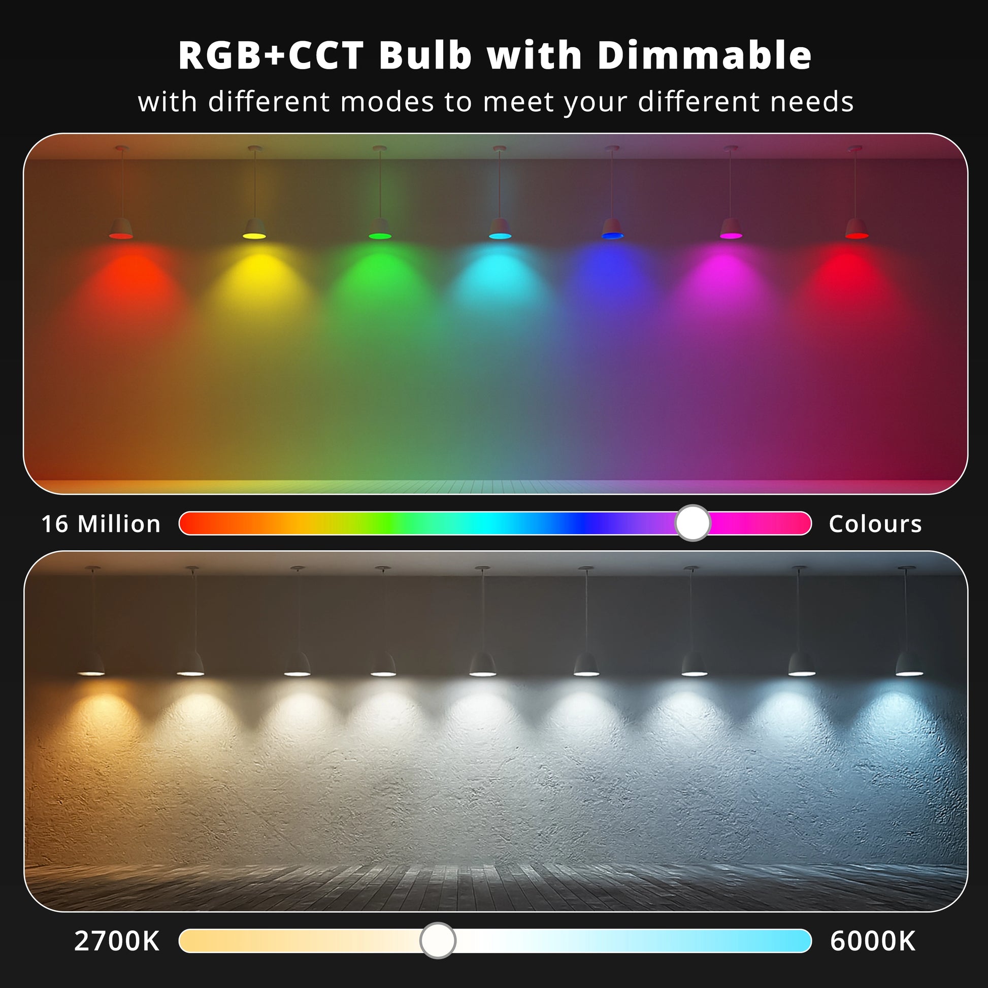 Smart RGB+CCT LED Bulb