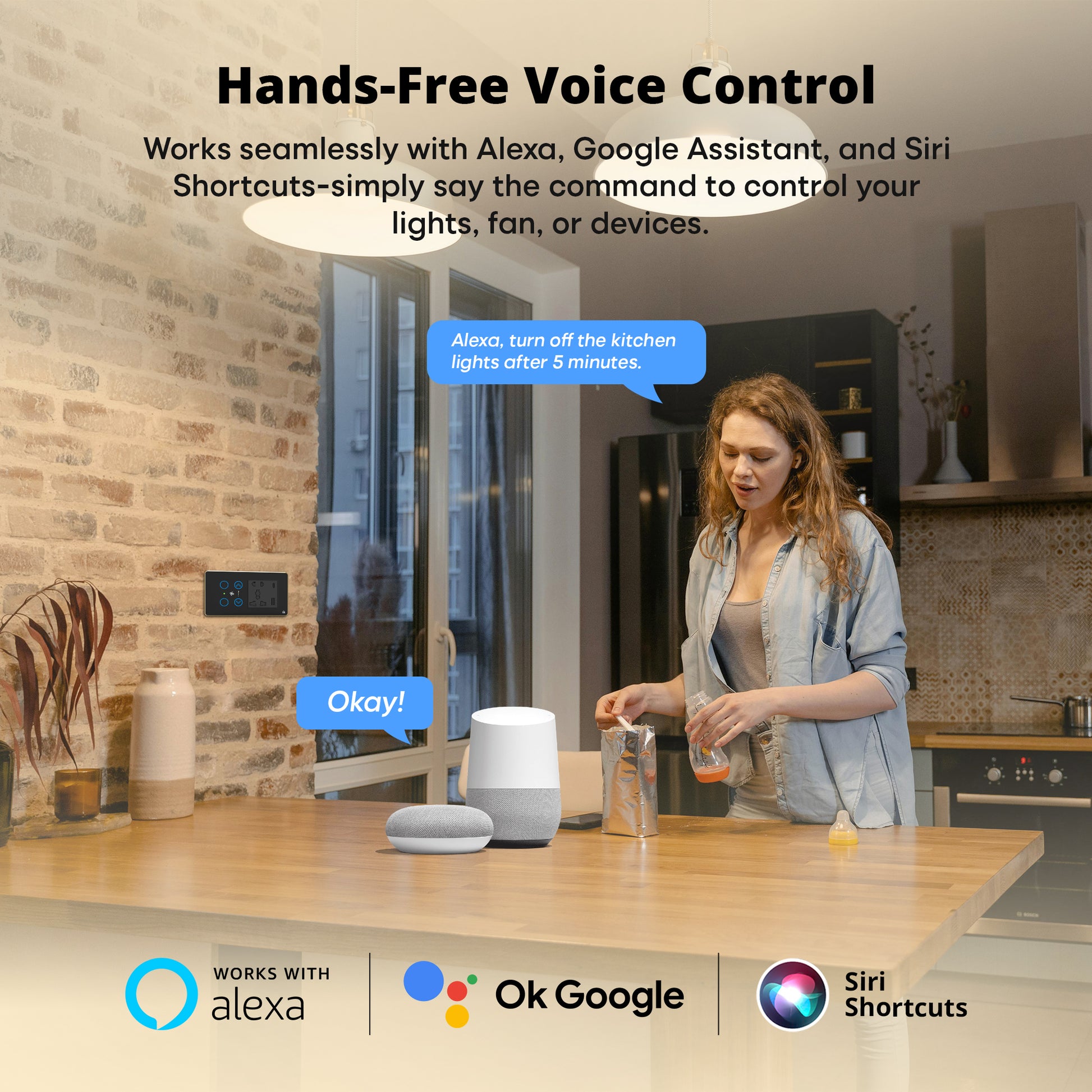 Touch Panel 2 Switch 1 Fan Switch 1 Socket