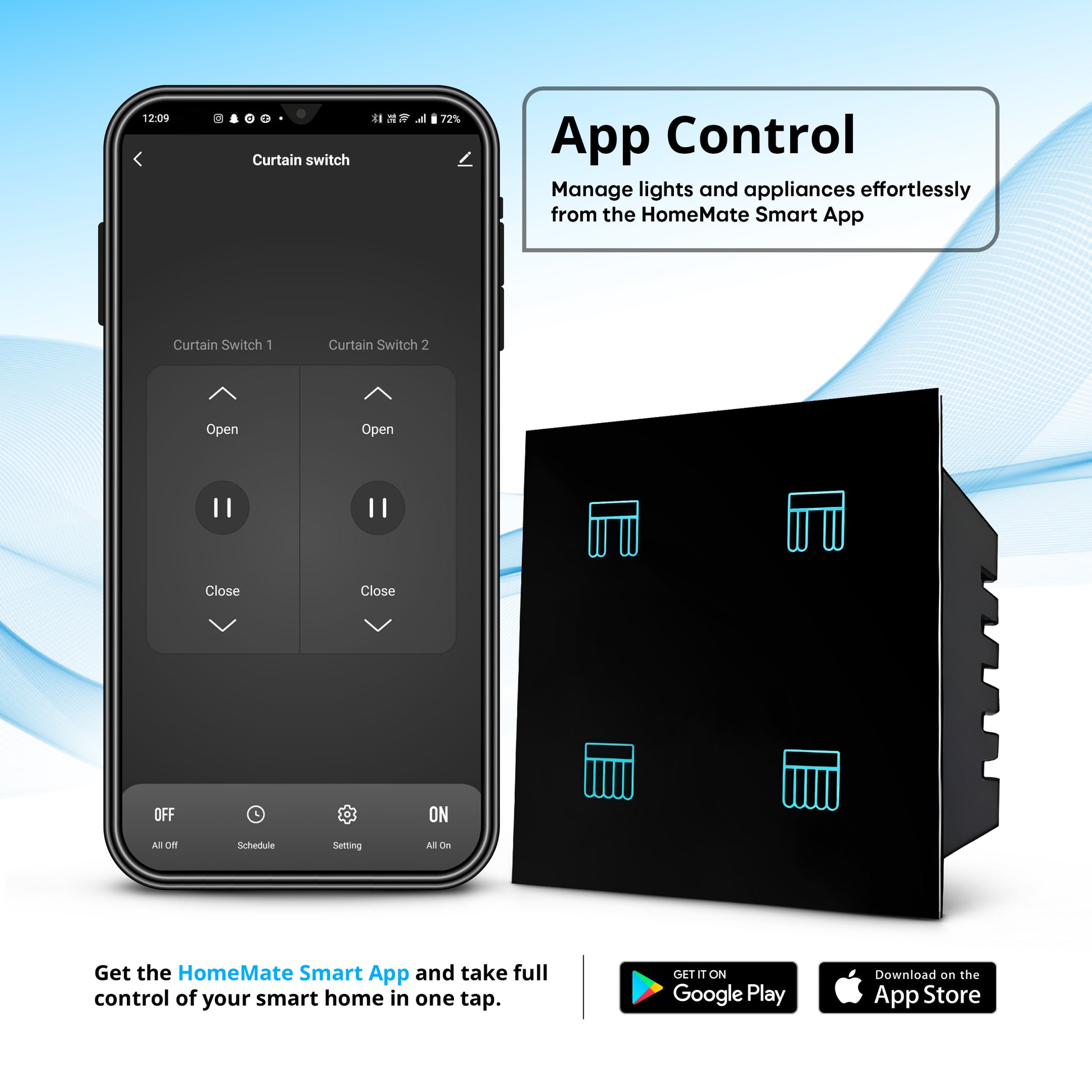 Smart Curtain Touch Switch