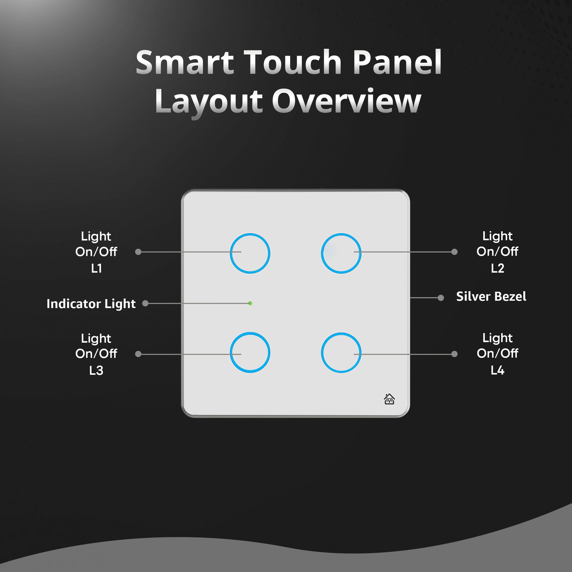 Touch Panel 4 Switch (White)