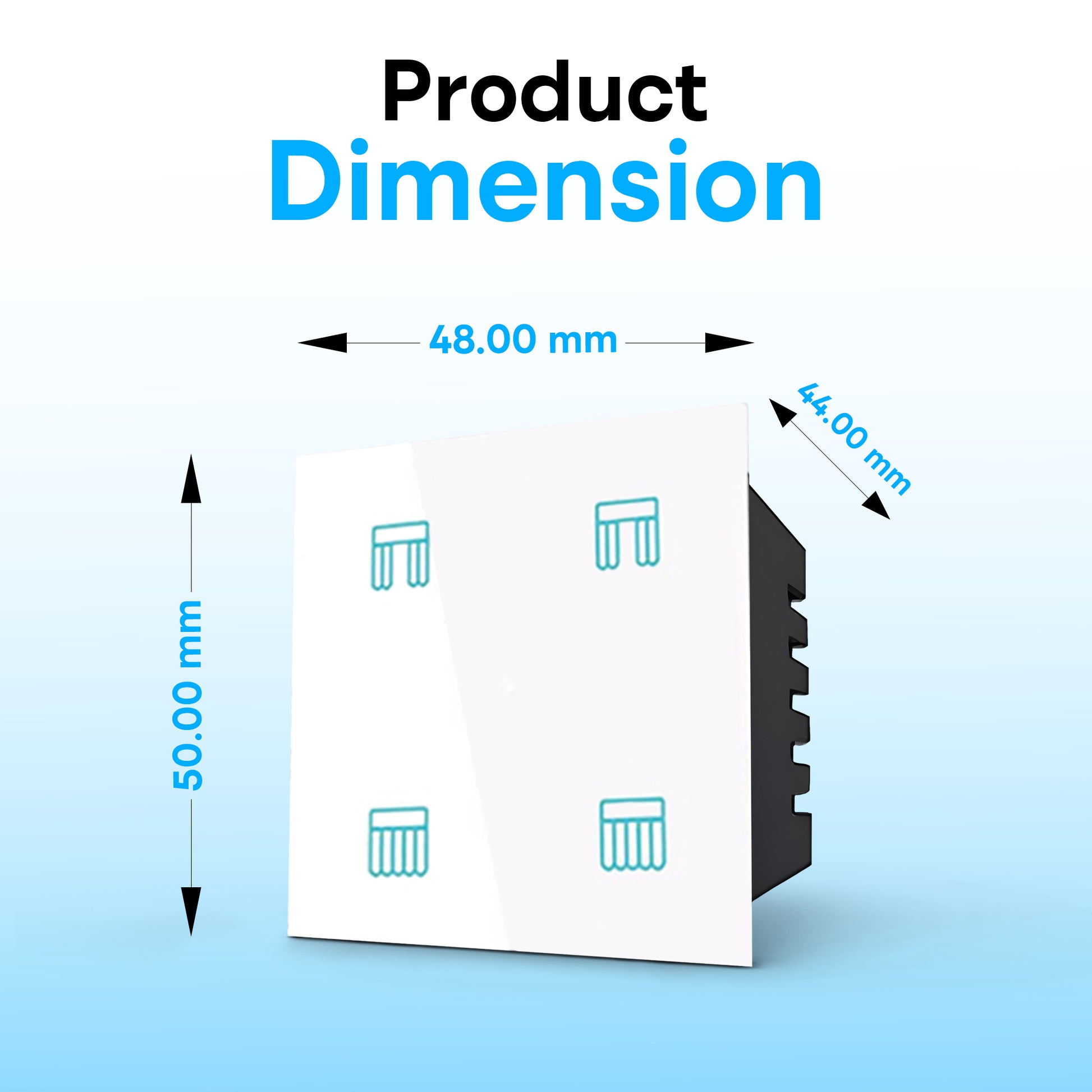 Smart Curtain Touch Switch White