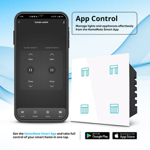 Smart Curtain Touch Switch White