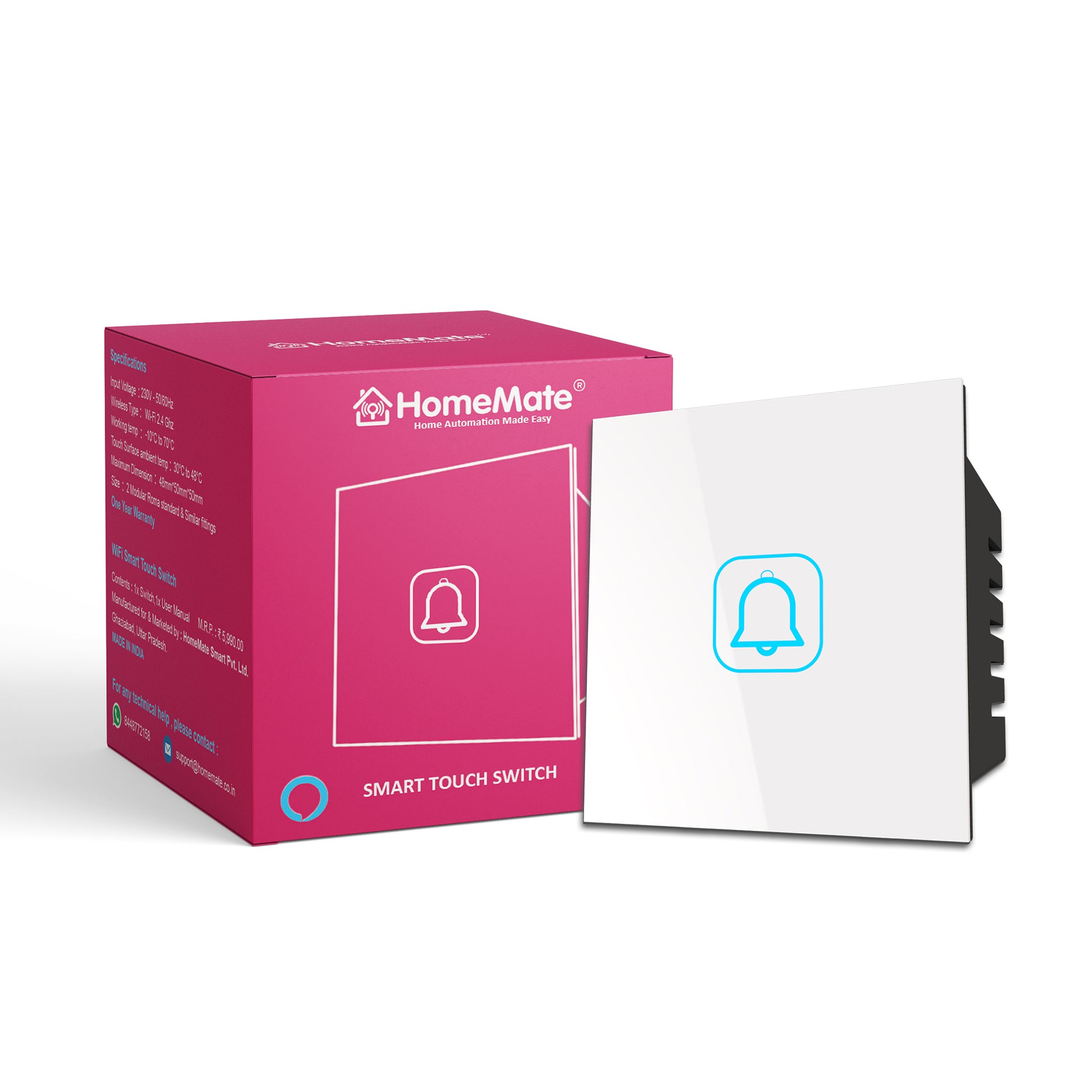 Doorbell Touch Switch White